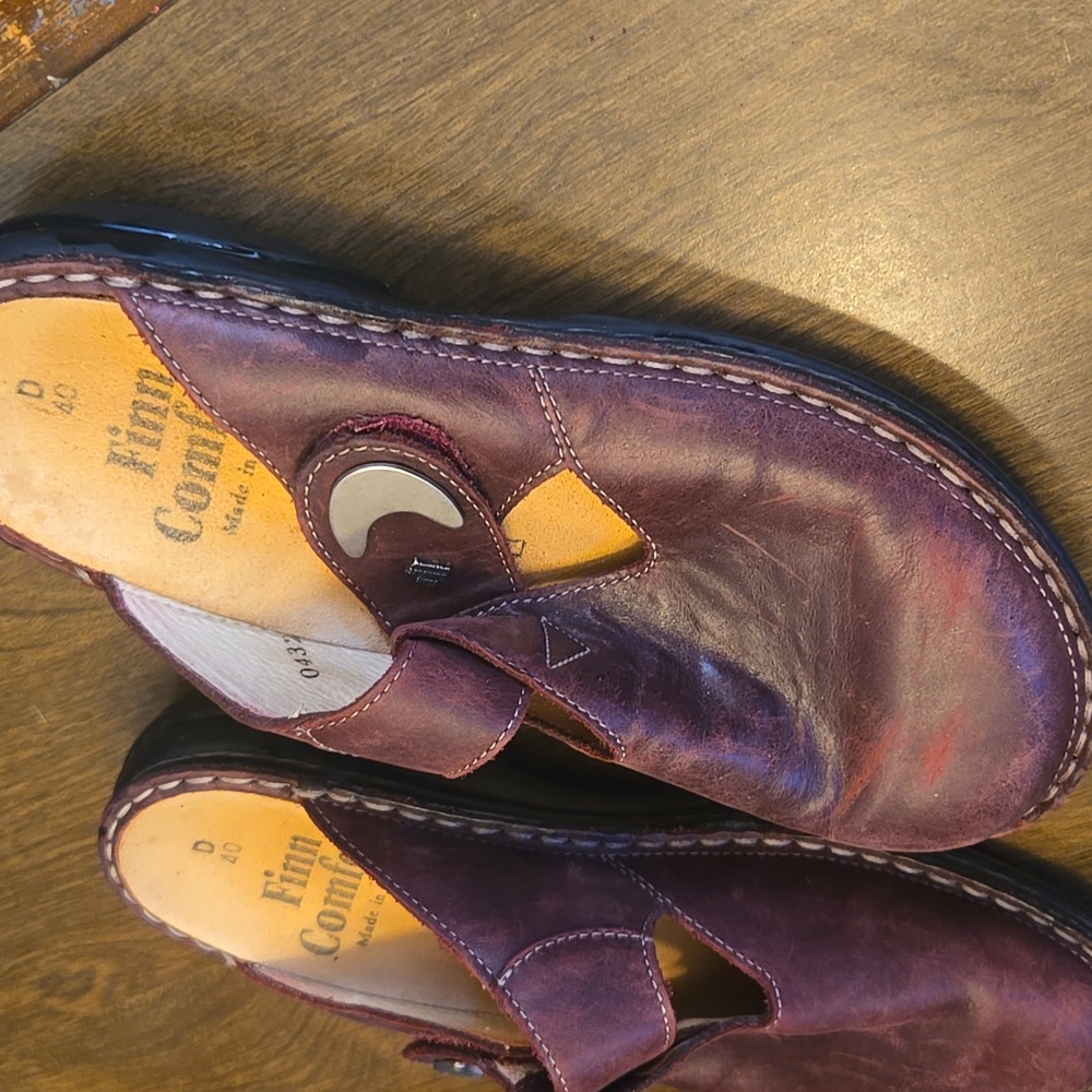 Finn Comfort Brown Leather Mules/Clogs-German - Picture 4 of 9